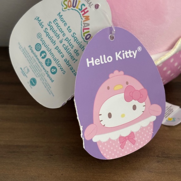 NWT Squishmallows HELLO KITTY Pink Chick Chicken Chicky Stuffed Plush Toy Sanrio - Picture 9 of 13